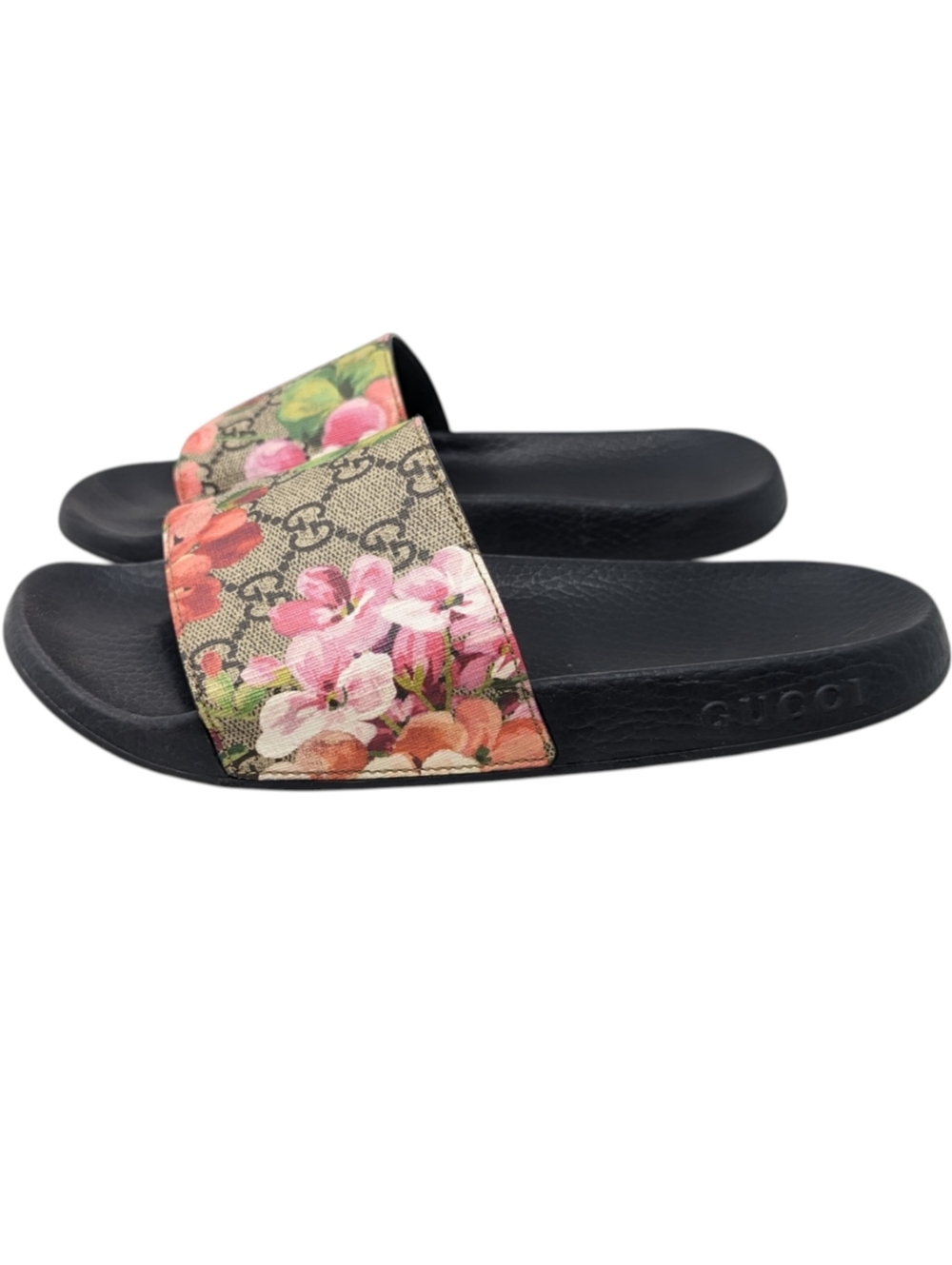 Gucci GG Web Supreme Bloom Floral Slide Sandals Size EU 38 - Picture 7 of 11